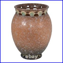 Roseville Ferella Tan 1930 Vintage Art Deco Pottery Ceramic Vase 508-8