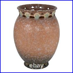 Roseville Ferella Tan 1930 Vintage Art Deco Pottery Ceramic Vase 508-8