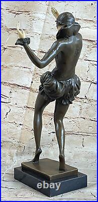 SUPERB Vintage Art Deco Real Bronze of a Dancer Lady Signed STUNNING GIFT SALE