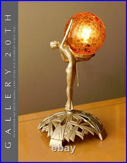 Superb! Art Deco Nude Figural Lamp! After Max Le Verrier! Fayral Bouval 1925 30s