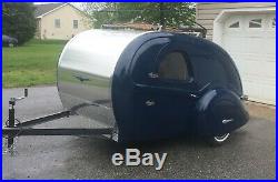 Teardrop Camper Camping Travel Trailer RV Vintage cargo morotcycle Art Deco