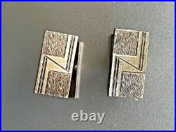 VINTAGE ART DECO ARGENTOR Cufflinks -Sterling silver 925 -Boar head hallmark