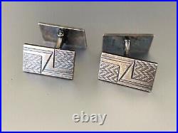 VINTAGE ART DECO ARGENTOR Cufflinks -Sterling silver 925 -Boar head hallmark