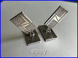 VINTAGE ART DECO ARGENTOR Cufflinks -Sterling silver 925 -Boar head hallmark