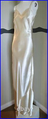 Vintage 1930s Dress Gown Silk Charmeuse