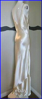 Vintage 1930s Dress Gown Silk Charmeuse