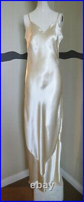 Vintage 1930s Dress Gown Silk Charmeuse