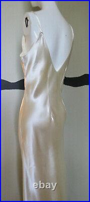 Vintage 1930s Dress Gown Silk Charmeuse