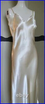 Vintage 1930s Dress Gown Silk Charmeuse