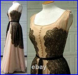 Vintage 1930s Nude/Sheer Gown/Party Dress