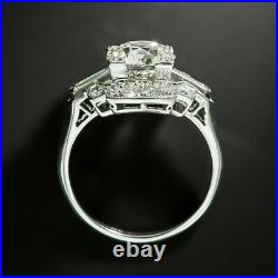 Vintage 2.70Ct Round Cut Lab-Created Diamond Antique Art Deco Engagement Rings