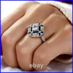 Vintage 3.00Ct Round Cut Lab-Created Diamond Antique Art Deco Engagement Rings