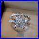 Vintage 4.60 Ct Art Deco Diamond Antique Wedding Ring Set 925 Sterling Silver