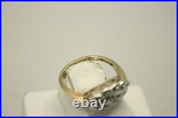 Vintage Antique 14K Gold Art Deco Diamond Wedding Engagement Ring 3.4g size 6