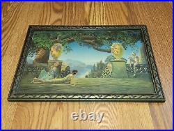 Vintage Antique Art Deco Roy Grossman Garden of Melody Print 23x15 Boy with Flute