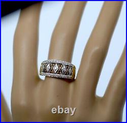 Vintage Antique Jewelry Solid Gold Ring Natural Diamonds Art Deco Jewellery L1/2