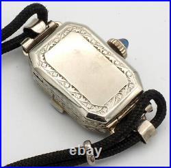 Vintage Antique Paul Vermot Art Deco Watch diamonds sapphires 18K Gold 15J Swiss