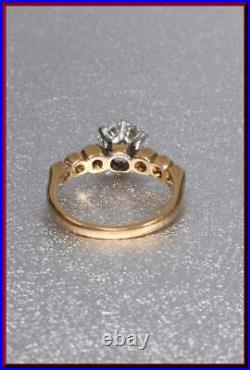 Vintage Art Deco 2.25 Ct White Round Diamond Antique Edwardian Ring 925 Silver