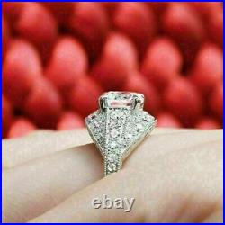 Vintage Art Deco 2.30Ct Round Cut Lab Created Diamond Antique Engagement Ring