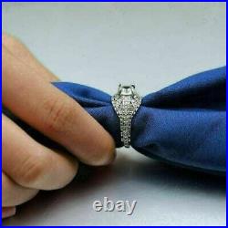 Vintage Art Deco 2.30Ct Round Cut Lab Created Diamond Antique Engagement Ring
