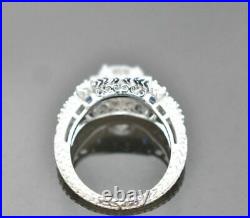 Vintage Art Deco 2.50 Ct Diamond Engagement & Wedding 14K White Gold Over Ring