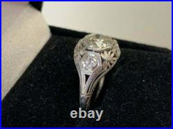 Vintage Art Deco 2.50Ct Round Diamond 14k White Gold Splendid Engagement Ring
