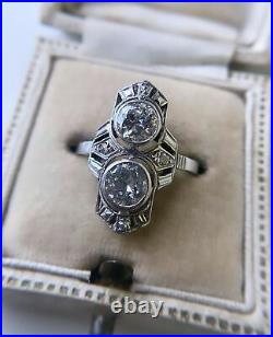 Vintage Art Deco 2.59 Ct Round Shape Lab-Created Diamond Antique Engagement Ring