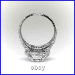 Vintage Art Deco 2.5Ct Round Moissanite Engagement Ring 14K White Gold Finish