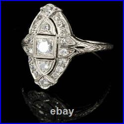 Vintage Art Deco 2.70Ct Lab-Created Round Cut Diamond Antique Engagement Ring