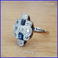Vintage Art Deco 2.80 Ct White Diamond Engagement Ring In 14K White Gold Finish