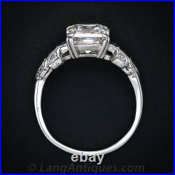 Vintage Art Deco 3.20Ct White Asscher Cut Diamond Engagement Ring 14k White Gold