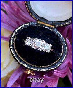 Vintage Art Deco 3.22Ct Round Cut Lab Created Diamond Engagement Ring 925 Silver