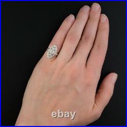 Vintage Art Deco 3 Ct Lab Created Diamond Engagement Ring 14K White Gold Plated