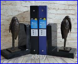 Vintage Art Deco Bronze Pelican Bird Beak Bookend, Pair Hot Cast Decoration Sale