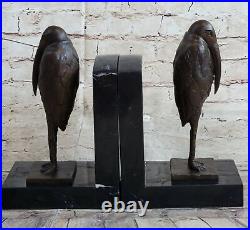 Vintage Art Deco Bronze Pelican Bird Beak Bookend, Pair Hot Cast Decoration Sale