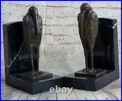 Vintage Art Deco Bronze Pelican Bird Beak Bookend, Pair Hot Cast Decoration Sale