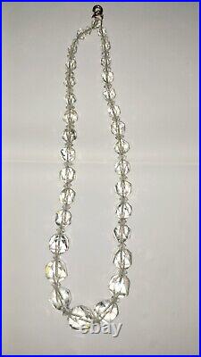 Vintage Art Deco Crystal Faceted Beaded Necklace c. 1926