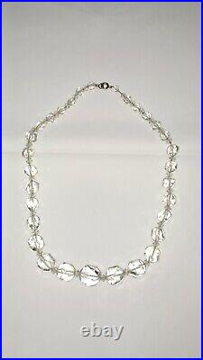 Vintage Art Deco Crystal Faceted Beaded Necklace c. 1926