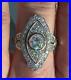 Vintage Art Deco Eye Cocktail Halo Ring 2.1 Ct Simulated Diamond 14K White Gold