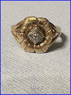 Vintage Art Deco Filigree Pinkie Ring