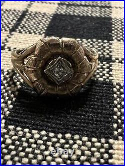 Vintage Art Deco Filigree Pinkie Ring