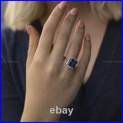 Vintage Art Deco Fine Birthday Engagement Ring 14k Gold Sapphire