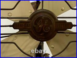 Vintage Art Deco General Electric Vortalex Floor Pedestal Oscilating Fan FM12M1