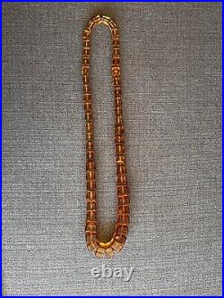 Vintage Art Deco Genuine Honey Amber Necklace Over 4 oz 30 Long Very Rare