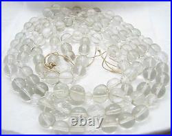 Vintage Art Deco Glass Orb 66 Long Necklace -95 orbs 295 grams