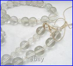 Vintage Art Deco Glass Orb 66 Long Necklace -95 orbs 295 grams