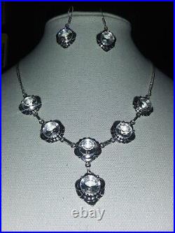 Vintage Art Deco Herkimer Diamonds 2-set For A Duchesse Beverly Hills