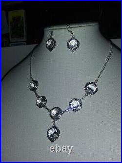 Vintage Art Deco Herkimer Diamonds 2-set For A Duchesse Beverly Hills