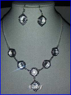 Vintage Art Deco Herkimer Diamonds 2-set For A Duchesse Beverly Hills