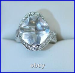 Vintage Art Deco Jewellery Ring with White Sapphires Antique Jewelry Size R or 9